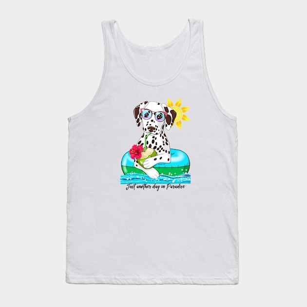 Dalmatian Just Another Day in Paradise liver spots Tank Top by FLCupcake